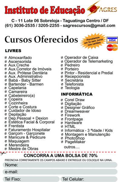 CURSOS PROFISSIONALIZANTES